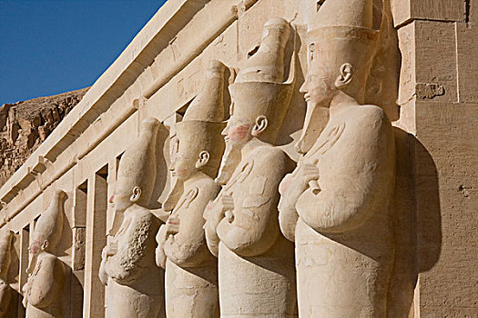 雕塑,柱廊,底比斯,埃及