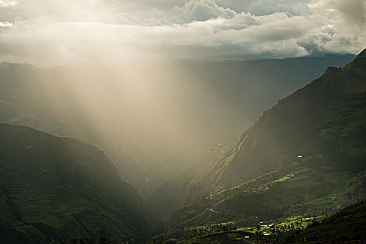 风暴,阳光,模糊,山谷,玻利维亚