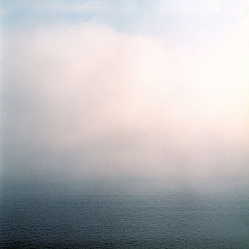风景,室外,海洋,雾气,遮盖,地平线,蓝色,天空,高处,云,康沃尔