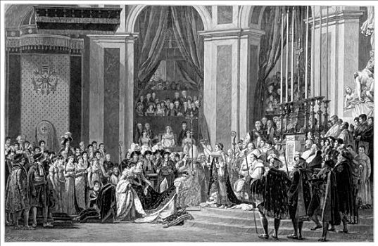 帝王,拿破仑,加冕,皇后,19世纪,艺术家,未知