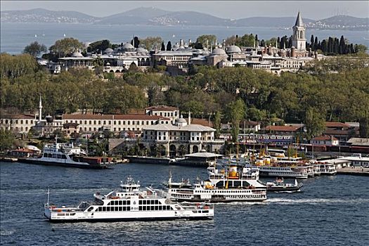 船,码头,伊斯坦布尔,土耳其