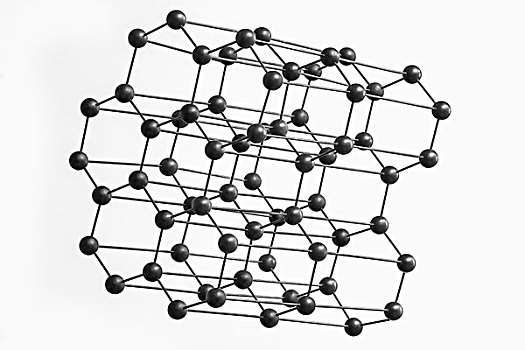 黑色,分子结构,上方,白色背景