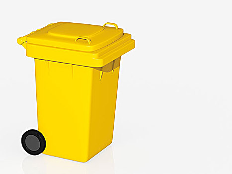 黄色,垃圾箱