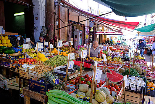 果蔬,市场,巴勒莫,西西里,意大利,欧洲