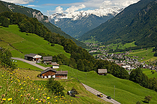 乡村,格拉鲁斯,阿尔卑斯山,瑞士,欧洲