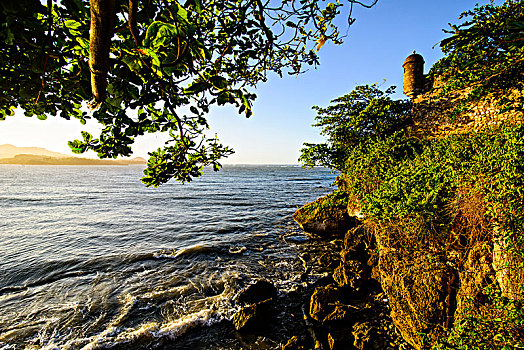 瞭望塔,要塞,圣费利佩,普拉塔港,多米尼加共和国