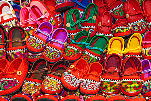 泰国,曼谷,市场,店面展示,种族,孩子,鞋