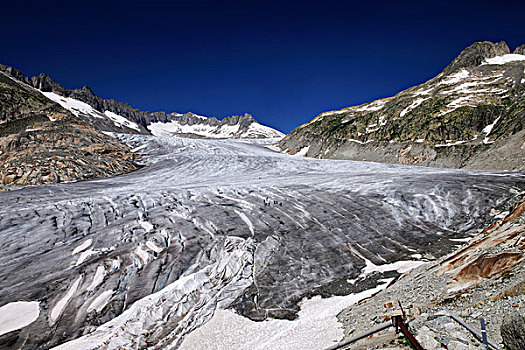 排水槽,冰川,瓦莱州,瑞士,欧洲