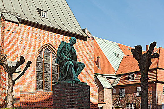 纪念建筑,诗人,吕贝克,德国
