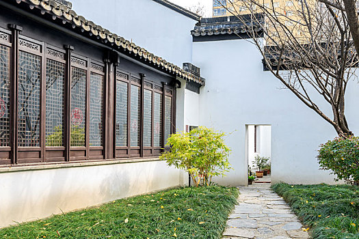 白墙灰瓦园林式庭院建筑,南京甘熙宅第