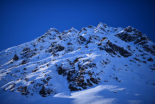 积雪,山,冬天,阿尔卑斯山,提洛尔,奥地利,欧洲