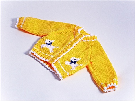 黄色,编织,开襟羊毛衫