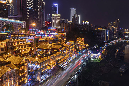 重庆朝天门夜景