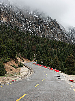 西藏道路自然风光