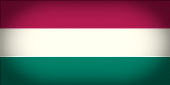 复古,看,匈牙利,旗帜