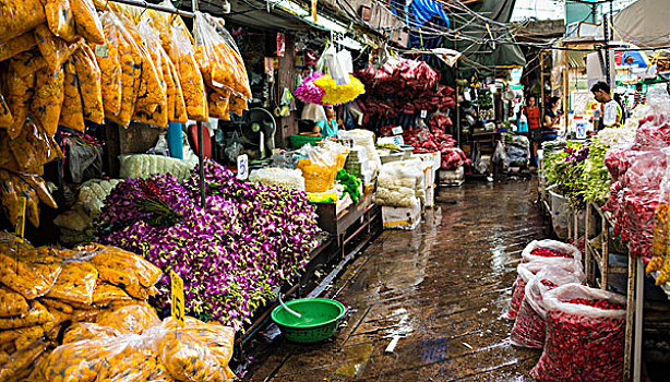 花商,销售,花市,曼谷,泰国,亚洲