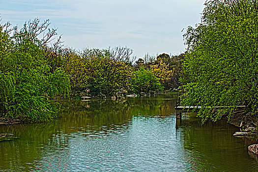 上海宝山炮台湾湿地公园风光