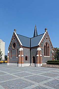 上海外滩源的历史建筑,原新天安堂,原为天主教新天安堂,有名联合礼拜堂,于1886年建成,由道达尔设计,防维多利亚时期罗马式建筑风格