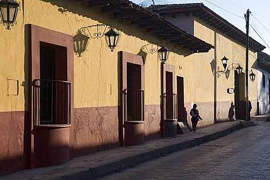 殖民建筑,圣克里斯托瓦尔,房子,恰帕斯,省,墨西哥
