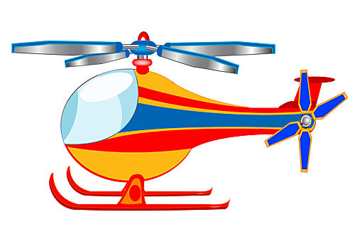 插画,卡通,直升飞机