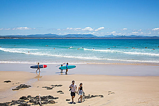 冲浪,海滩,新南威尔士