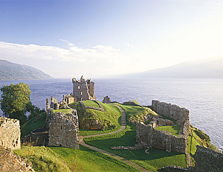 英国,苏格兰,高地,城堡,尼斯湖