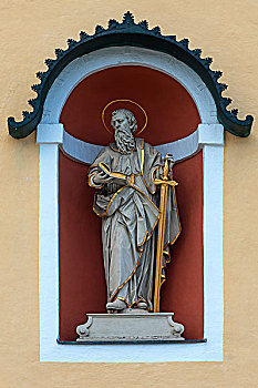 雕塑,圣彼得,教区教堂,提洛尔,奥地利,欧洲