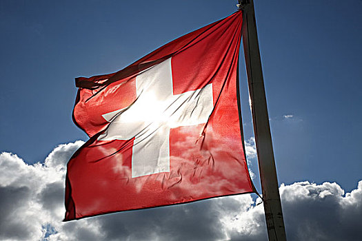 旗帜,瑞士,风