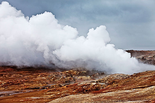 水蒸气,地热,区域,雷克雅奈斯,西南方,冰岛,欧洲