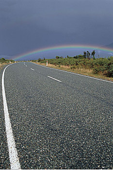 道路,彩虹