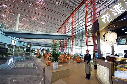 中国,北京,首府,机场,局部,新,航站楼,建筑,二月,2008年,世界