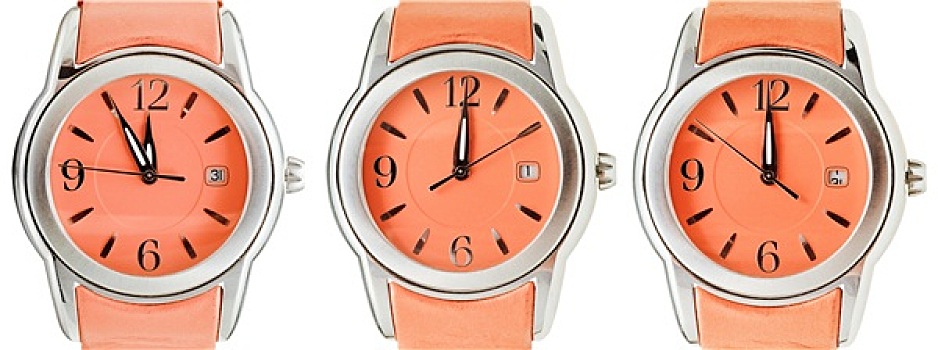 橙色,手表,午夜,时间