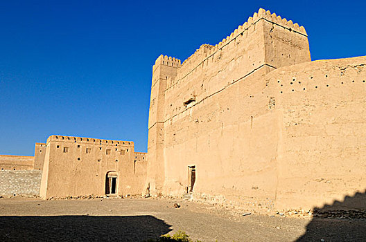历史,砖坯,要塞,布乌,堡垒,城堡,沙尔基亚区,区域,阿曼苏丹国,阿拉伯,中东