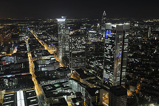 城市夜景俯视图图片