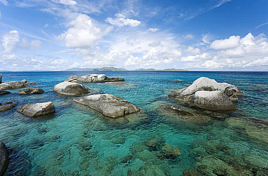 加勒比海,英属维京群岛,维京果岛,岩石,海洋