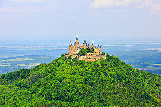 城堡,高山,巴登符腾堡,德国,欧洲