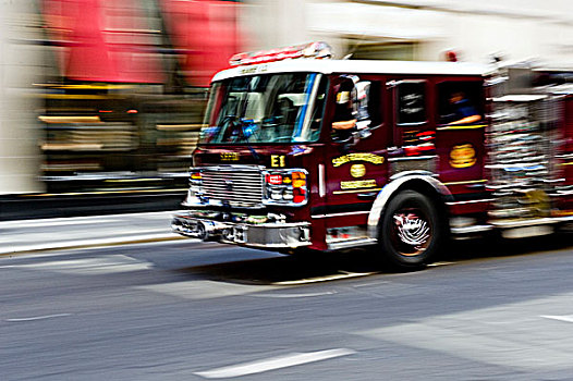 消防车,街道