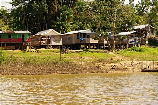 漂浮,房子,亚马逊河