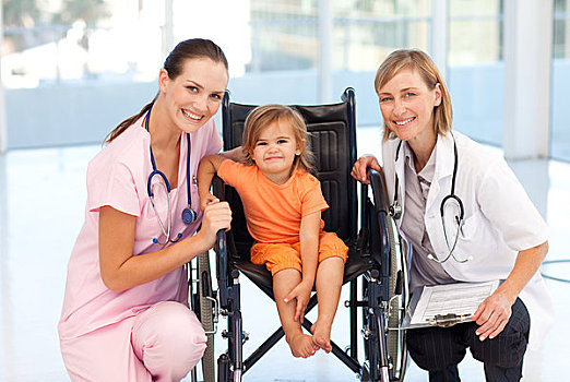 婴儿,轮椅,护理,博士