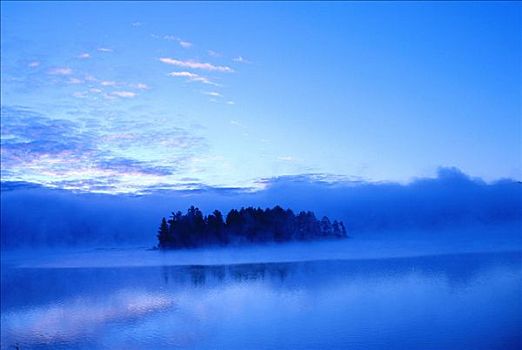 岛屿,湖,阿尔冈金省立公园,安大略省,加拿大