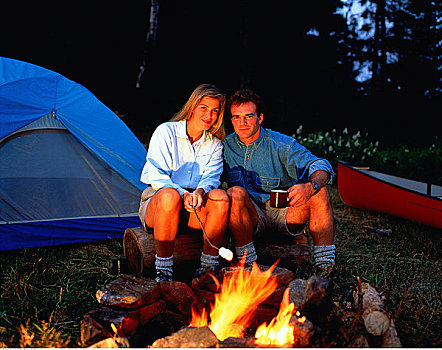 伴侣,露营,阿尔冈金省立公园,安大略省,加拿大