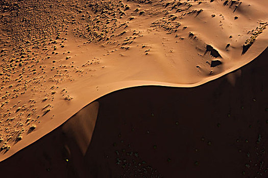 航拍,俯视,沙丘,纳米布沙漠,纳米比亚
