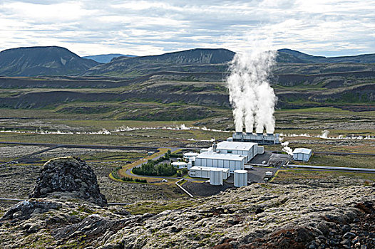 地热发电站,植物,区域,冰岛,斯堪的纳维亚,北欧,欧洲