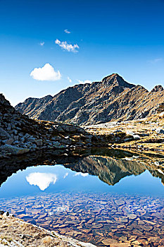 反射,湖,晴朗,秋天,白天,比耶拉,皮埃蒙特区,西部,意大利阿尔卑斯山,欧洲