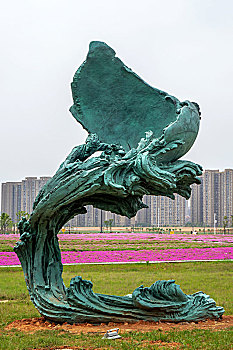 长沙洋湖体育公园雕塑－大钢琴