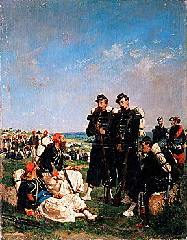 法国人,露营,靠近,19世纪,艺术家,亚历山大