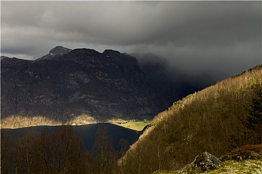 山谷,挪威,天气