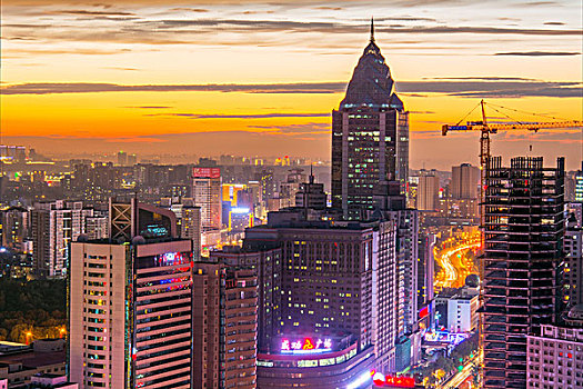 乌鲁木齐城市风光夜景