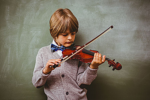 头像,可爱,小男孩,演奏,小提琴