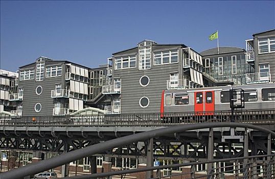 地铁,写字楼,汉堡港,德国